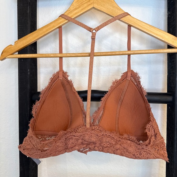 Aerie Lace Bralette Rust Orange Size M - Picture 3 of 4